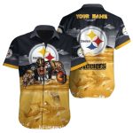Personalized Pittsburgh Steelers Mascot With Ocean And Dolphins Theme Hawaiian Shirt