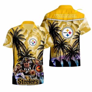 Personalized Pittsburgh Steelers Mastcot New Summer Coconut Tree 2025 Hawaiian Shirt