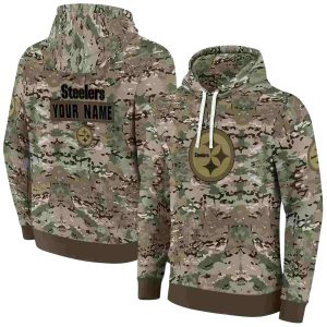Personalized Pittsburgh Steelers Military Style AOP Hoodie