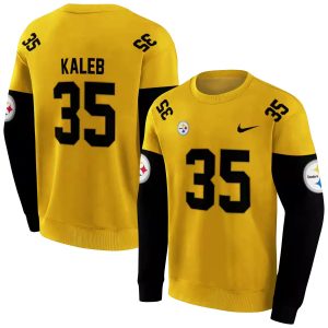 Personalized Pittsburgh Steelers Minimal Design Gold AOP Sweatshirt