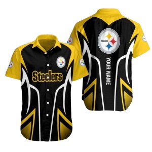 Personalized Pittsburgh Steelers Power Play Yellow And Black Hawaiian Shirt