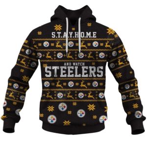 Personalized Pittsburgh Steelers Stay Home And Watch Steelers Ugly Swaeter AOP Hoodie