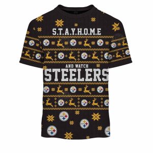 Personalized Pittsburgh Steelers Stay Home And Watch Steelers Ugly Swaeter AOP T-Shirt
