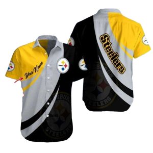 Personalized Pittsburgh Steelers Touchdown Game Day Yellow Hawaiian Shirt