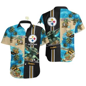 Personalized Pittsburgh Steelersbaby Yoda Summer 2025 Hawaiian Shirt