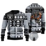 Personalized Raiders Mascot Snowflake Christmas Ugly Sweater