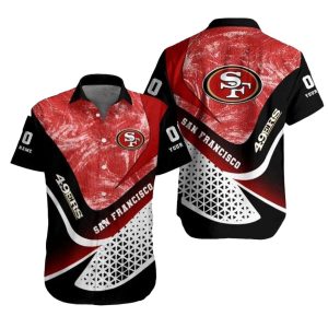 Personalized San Francisco 49ers Abstract Geometric Rush Hawaiian Shirt