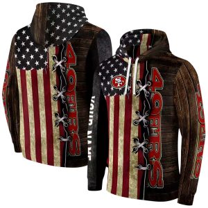 Personalized San Francisco 49ers American Pride AOP Hoodie