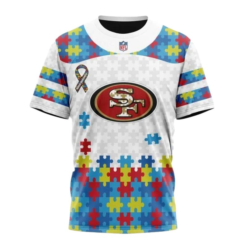 Personalized San Francisco 49Ers Autism Awareness Aop T Shirt 1