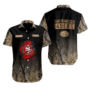 Personalized San Francisco 49ers Camo Hunt Hawaiian Shirt