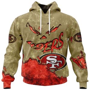 Personalized San Francisco 49ers Devil Eyes gift for fans AOP Hoodie