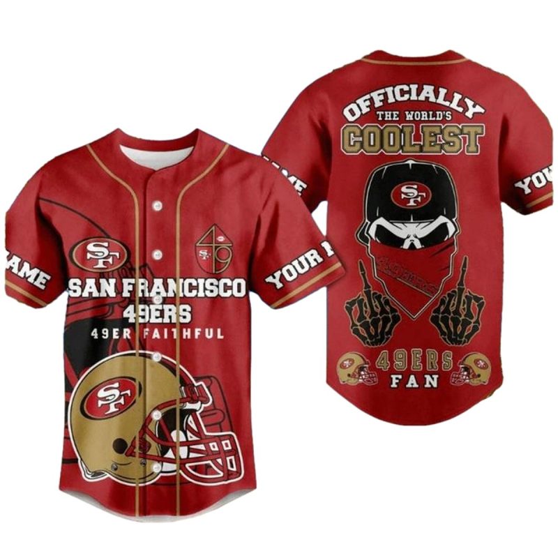 Personalized San Francisco 49Ers Faithful The Worlds Coolest Baseball Jersey 1