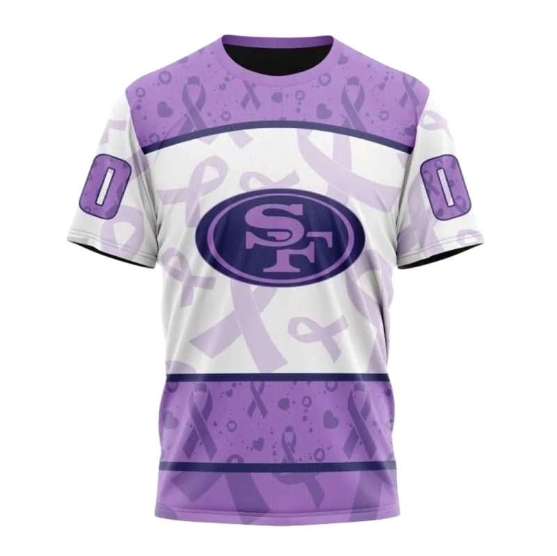 Personalized San Francisco 49Ers Fight Cancer Aop T Shirt 1