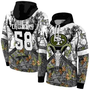 Personalized San Francisco 49ers Forest Silhouette AOP Hoodie