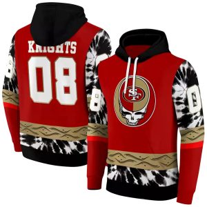 Personalized San Francisco 49ers Grateful Vibes Red AOP Hoodie