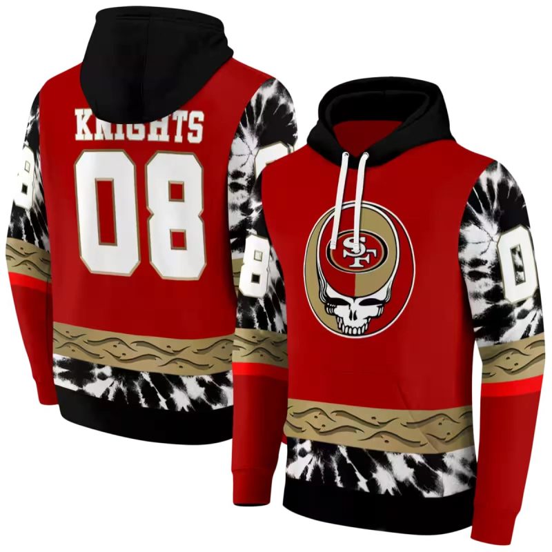 Personalized San Francisco 49Ers Grateful Vibes Red Aop Hoodie 1