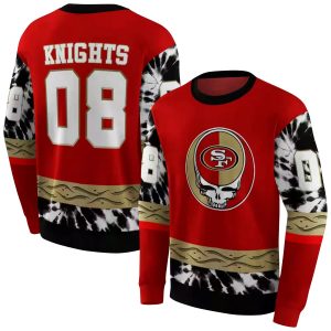 Personalized San Francisco 49ers Grateful Vibes Red AOP Sweatshirt