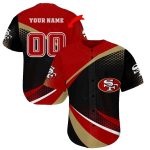 Personalized San Francisco 49ers Halftone Baseball Jersey