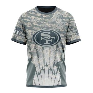 Personalized San Francisco 49ers Honor Us Air Force Veterans AOP T-Shirt