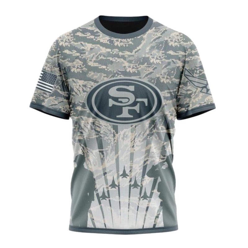 Personalized San Francisco 49Ers Honor Us Air Force Veterans Aop T Shirt 1