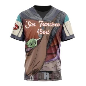 Personalized San Francisco 49ers Mandalorian And Baby Yoda AOP T-Shirt
