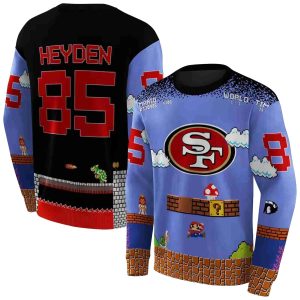 Personalized San Francisco 49ers Mario Blue Black AOP Sweatshirt