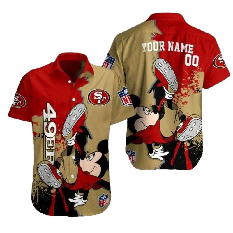 Personalized San Francisco 49Ers Mickey Hawaiian Shirt 1