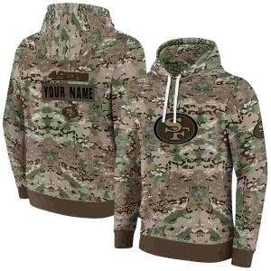 Personalized San Francisco 49ers Military Style AOP Hoodie