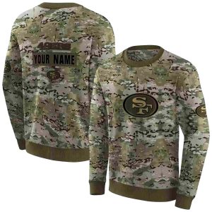 Personalized San Francisco 49ers Military Style AOP Sweatshirt