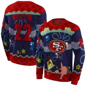 Personalized San Francisco 49ers Patrick Star Red Navy AOP Sweatshirt