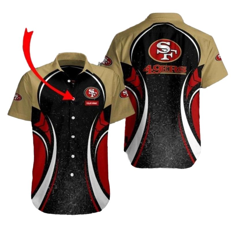 Personalized San Francisco 49Ers Performance Halftone Design Hawaiian Shirt 1
