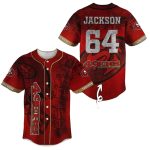 Personalized San Francisco 49ers Red Big Hat Baseball Jersey