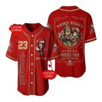 Personalized San Francisco 49ers Red Damn Right Baseball Jersey