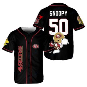 Personalized San Francisco 49ers Snoopy Baseball Jersey