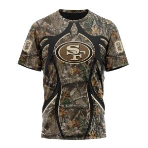 Personalized San Francisco 49ers Hunting Camo AOP T-Shirt