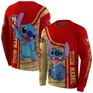 Personalized San Francisco 49ers Stitch Ohana AOP Sweatshirt