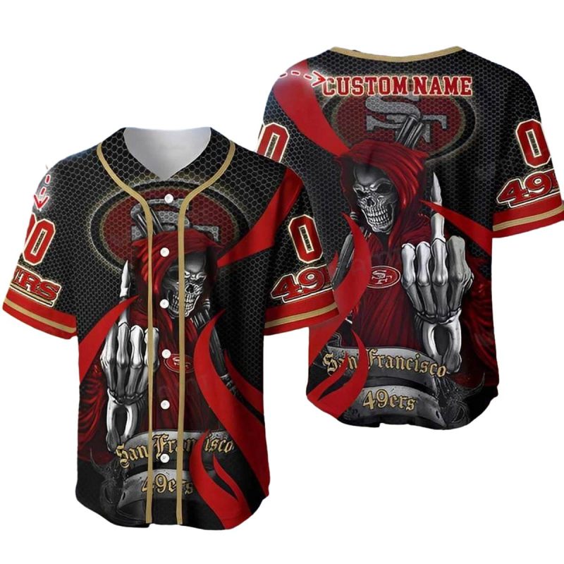 Personalized San Francisco 49Ers The Death Baseball Jersey 1