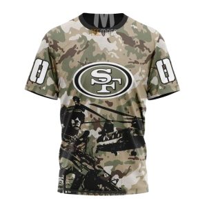 Personalized San Francisco 49ers Veteran Salute To Service AOP T-Shirt