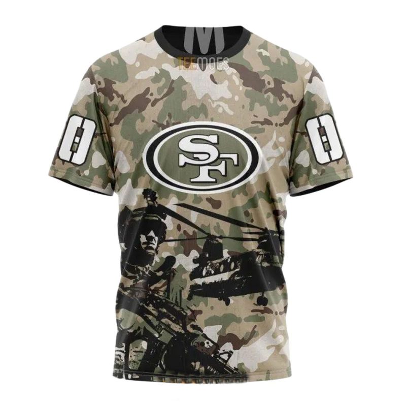 Personalized San Francisco 49Ers Veteran Salute To Service Aop T Shirt 1