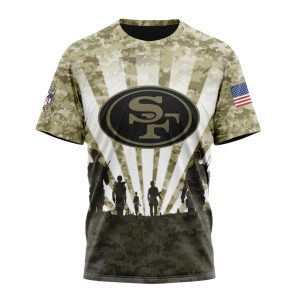 Personalized San Francisco 49ers Veterans And Families AOP T-Shirt