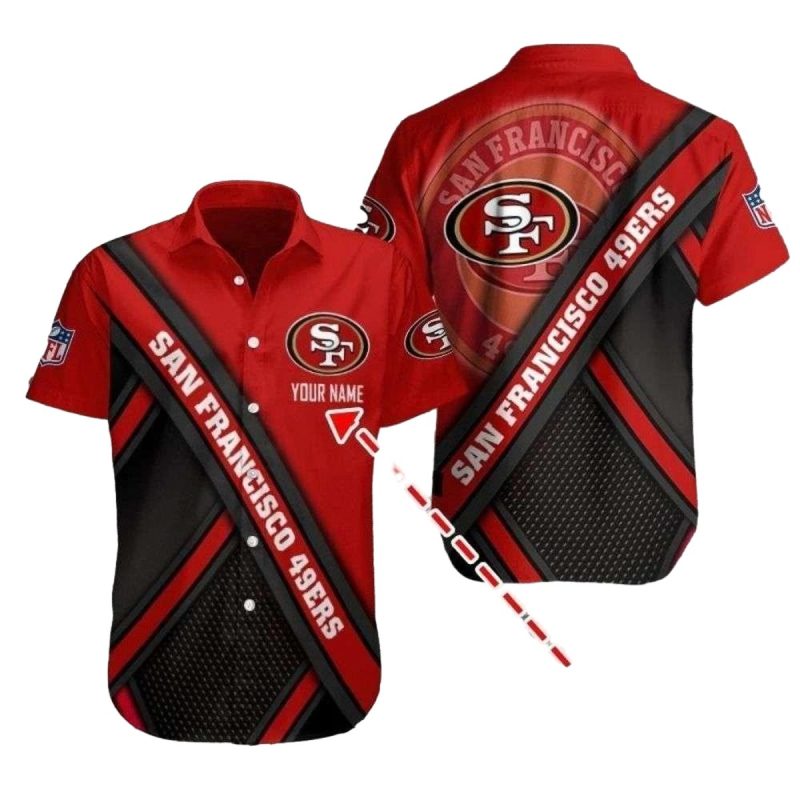 Personalized Sleek Sidelines San Francisco 49Ers Hawaiian Shirt 1