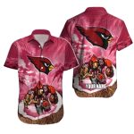 Personalized Sunset Palms Coconut Tree Arizona Cardinals And Mascot Hawaiian Shirt