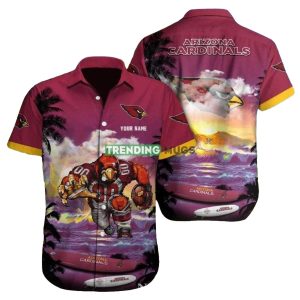 Personalized Sunset Showdown Arizona Cardinals Hawaiian Shirt