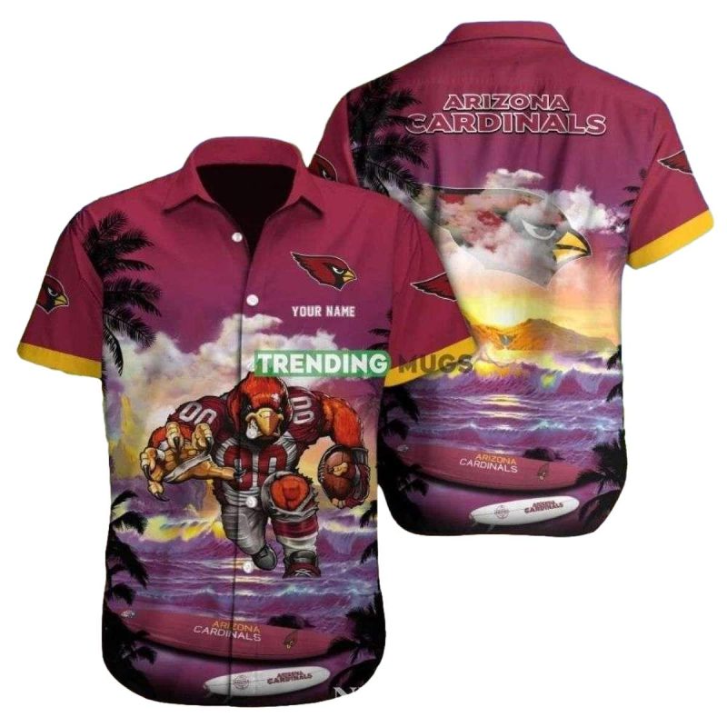 Personalized Sunset Showdown Arizona Cardinals Hawaiian Shirt 1