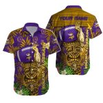 Personalized Tiki Totem And Football Minnesota Vikings Hawaiian Shirt
