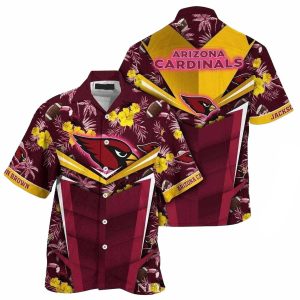 Personalized Tropical Sunset Maroon Arizona Cardinals Tropical Hawaiian Shirt