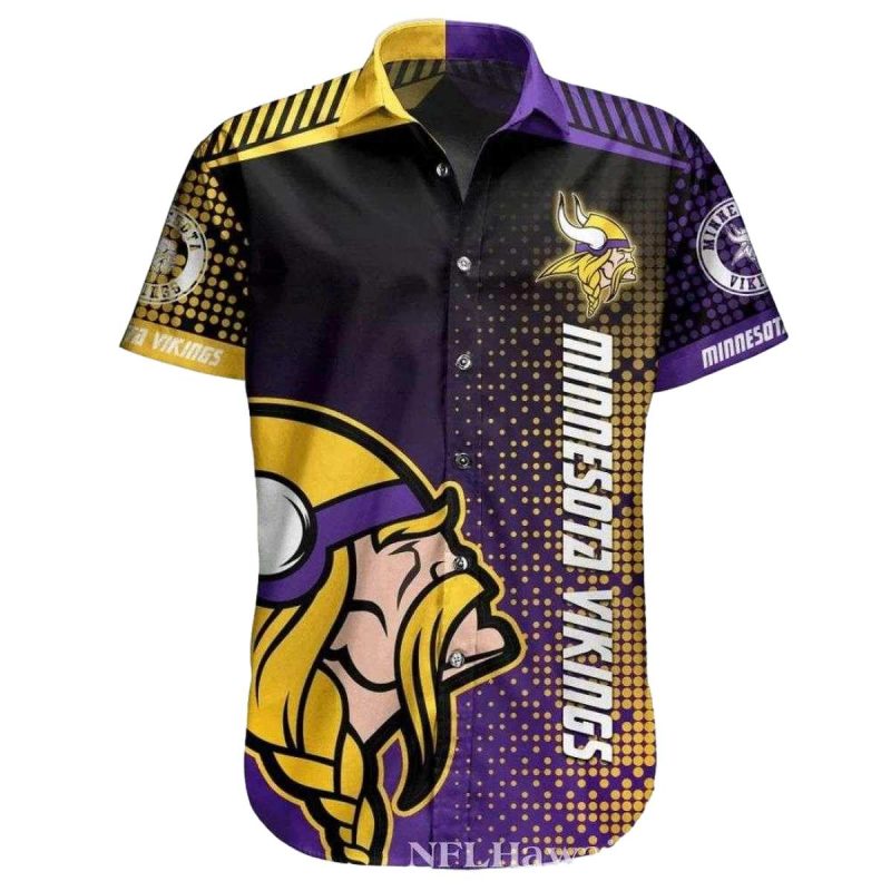 Personalized Viking Warrior Spirit Gold And Purple Hawaiian Shirt 1