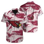 Personalized Vintage Vibes Cardinals Hawaiian Shirt Classic Logo Red And White Design