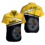 Personalized Yellow Rush Pittsburgh Steelers Sharp Contrast Hawaiian Shirt