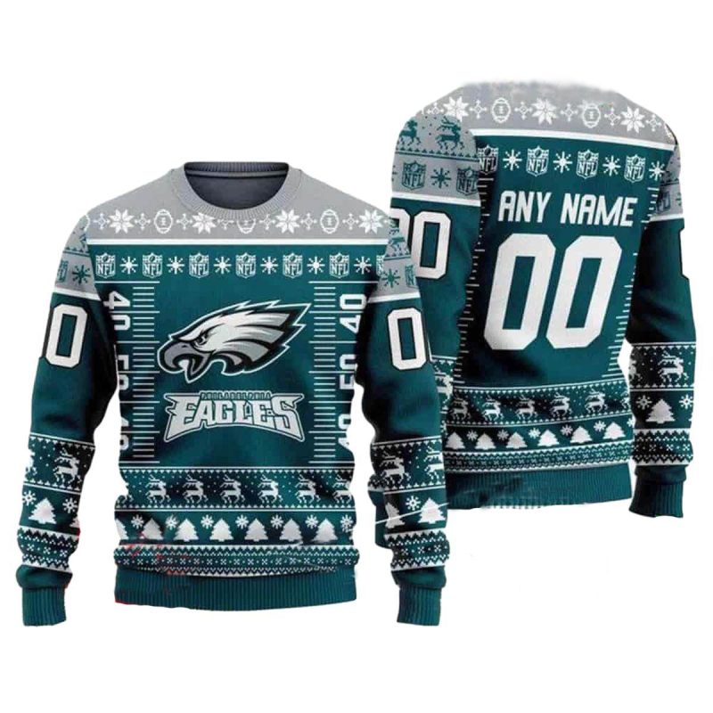 Personalized Logo Philadelphia Eagles Ugly Sweater 1